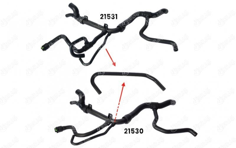 KALORİFER HORTUMU VECTRA B 1.8-2.0 - OEM 1336119,90529505,1336125,90530256