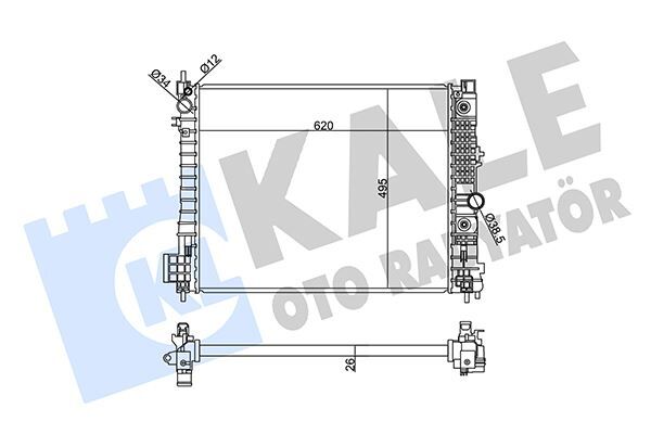 RADYATÖR OPEL MOKKA 1.4-1.6 12- MOKKA X 1.4-1.6 CDTI 12- 1300365-1300366-42418327-94552132