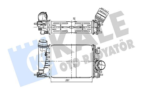 TURBO RADYATÖRÜ RENAULT MEGANE IV 15> SCENIC IV 15> KADJAR 15> CAPTUR I 13> TALISMAN 15> 1.3TCE BRAZING 281X217X80