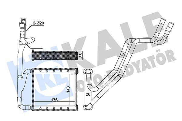 KALORIFER RADYATORU COURIER 14> -ECOSPORT 1.6TDCI 13<17 B-MAX 1.0 ECOBOOST 1.5 1.6TDCI 12>15  AV11 18B539 AA-AV11 18B539 CA-