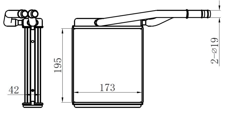 KALORİFER RADYATÖRÜ BRAZİNG FOCUS-TOURNEO CONNECT 1.6 16V-1.8 16V-1.8 TDI 2195x187x40