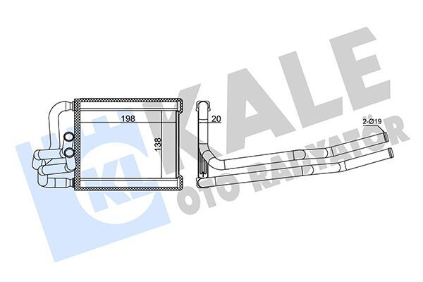 KALORİFER RADYATÖRÜ HYUNDAI i20 1.4L D4FC CRDi dizel 08-10 - ALEMİNYUM