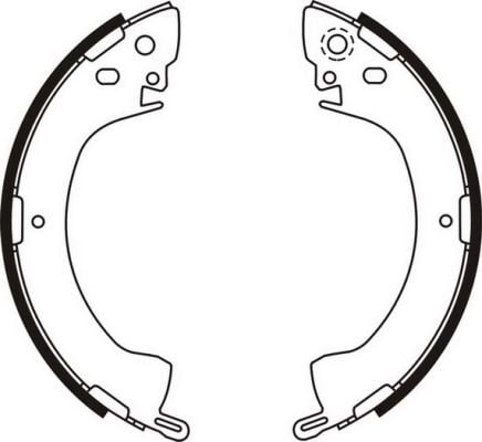 ARKA KAMPANA PABUÇ BALATA MITSUBISHI L300 2.5L 4D56 8v P15V PANELVAN 86-00 / L200 2.5L 4D55 4D56 8v K14T 4x2 86-96
