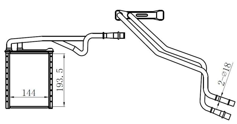 KALORIFER RADYATORU BRAZİNG COURIER 14> ECOSPORT 1.6TDCI 13<17 B-MAX 1.0 ECOBOOST 1.5 1.6TDCI 12>15