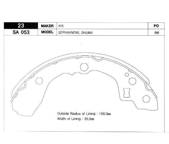 PABUÇ BALATA ARKA KAMPANA KIA SEPHIA 98 > SHUMA 98-04 GS8692