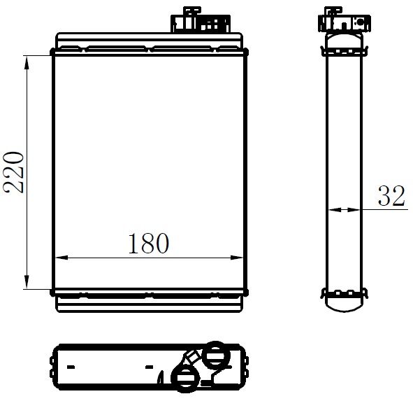 KALORİFER BRAZİNG HEATER 220X182X32 A4 07 /A5 08 /Q5 08 70231