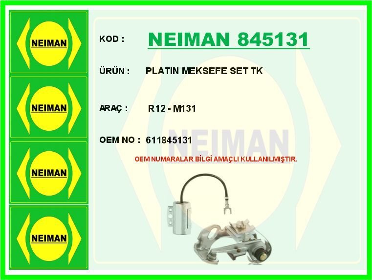 PLATIN MEKSEFE SET TK R12 - M131
