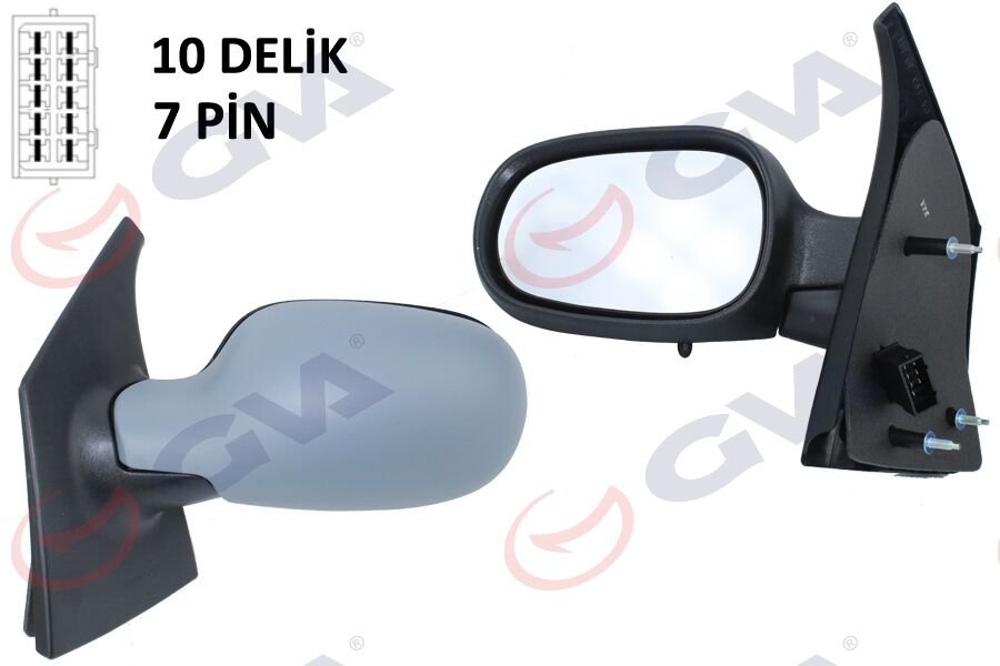 DIŞ DİKİZ AYNASI SOL MEGANE SCENIC 97> ELEKTRİKLİ ISITMALI ASTARLI ASFERİK 5 FİŞ VM-133NEHPL  7700841655-7700841655-7700841655