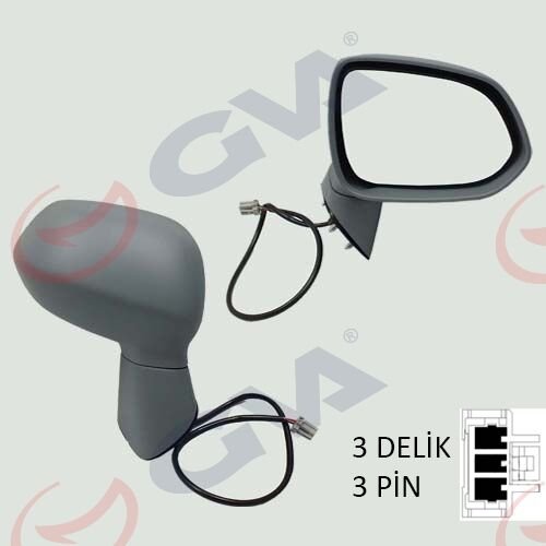 DIŞ DİKİZ AYNASI SAĞ JAZZ 04> ELEKTRİKLİ ISITMALI ASTARLI KONVEKS