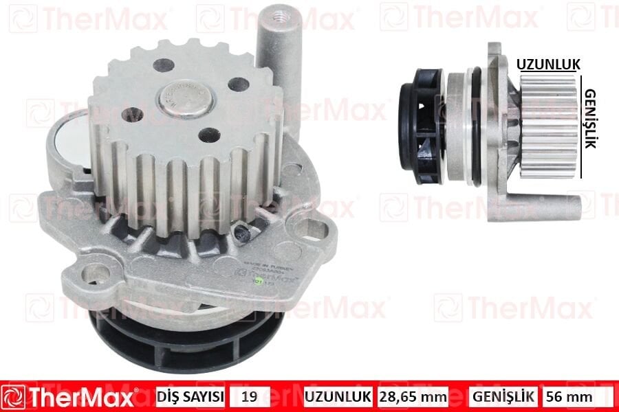 DEVİRDAİM SU POMPASI MAZDA E2200 R2 / KIA BESTA R2 2.2L 93-> / SUZUKI VITARA 2.0L RF SV420D SQ420D 9 4-03