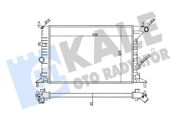 SU RADYATÖRÜ OPEL VECTRA B 1.6-1.8-2.0 16V 95<03 AT MEKANİK 24MM  1300158-90499823-90499822-90528302