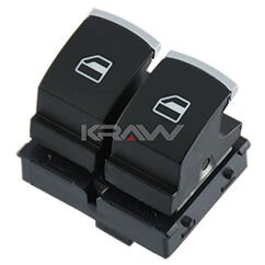 CAM AÇMA DÜĞMESİ SOL ÇİFTİ KROM CADDY III-04> GOLF V-VI 03>12-PASSAT 05>16 POLO 09>