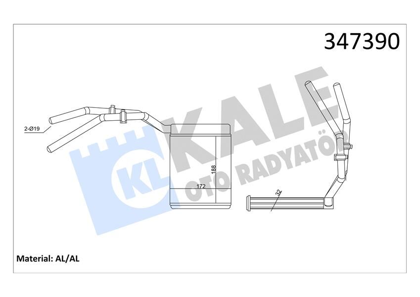 KALORIFER RADYATORU FOCUS II 03>11 FOCUS II C MAX 04>11 KUGA 08>12 MAZDA 3 06>09 MAZDA 5 05> VOLVO C30 C70 II S40 II V50 06>12  3M5H18B359AB-1253187-1301838