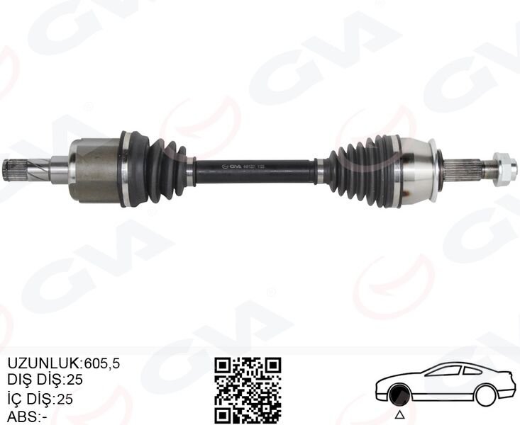 KOMPLE AKS SOL OPEL MOKKA 12>1.4 NET 1.6 CDTI DTN-DTU-DTH CHEVROLET TRAX 1.4-1.6 12> MANUEL VİTES 25 DİŞ  94560845-5374155-5374155-95520647