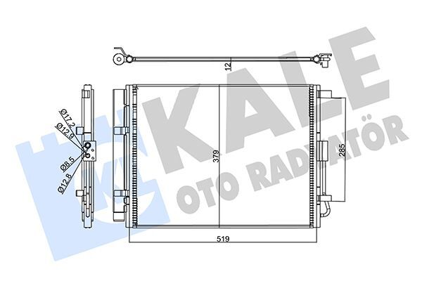 KONDENSER HYUNDAI ELANTRA 11-İ30-KIA CEED 12-CERATO III-PRO CEED CONDENSER AL/AL  97606A5800-97606A5801-97606A760