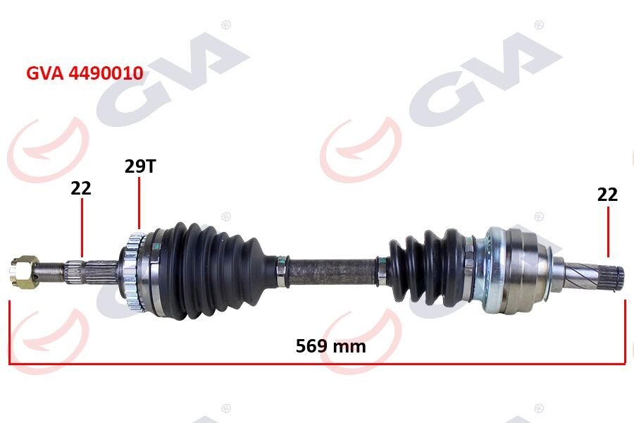 KOMPLE AKS SOL CORSA B 1.2i 16V 93-00 ABS Lİ 569mm 29DİŞ