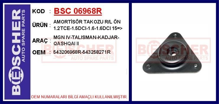 AMORTİSÖR TAKOZU R/L ÖN MGN IV-TALISMAN-KADJAR-QASHQAI II 1.2TCE-1.5DCI-1.6-1.6DCI 15 >