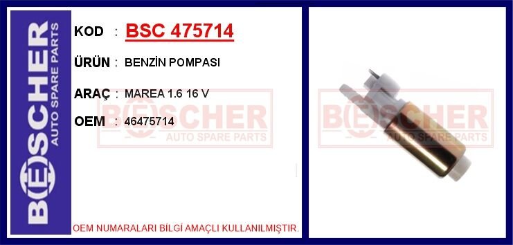 BENZİN POMPASI MAREA 1.6 16 V