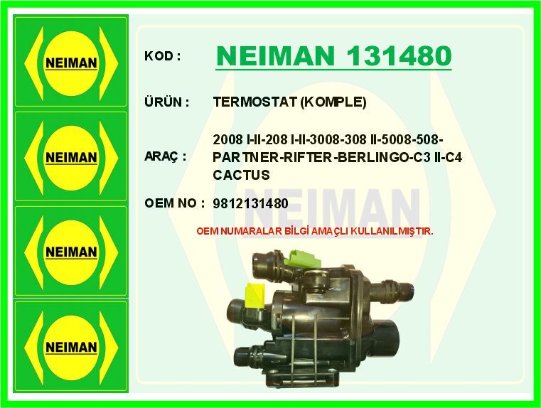 TERMOSTAT KOMPLE ASTRA L-CORSA F-MOKKA-CROSSLAND-GRANDLAND-COMBO E-P208 I-II-P2008 I-II-P3008-P308 II-P5008-P508-PARTNER-RIFTER-BERLINGO-C3 II-C4 CACTUS- PICASSO-C5 AIRCROSS 1.2 THP-PureTech EB2