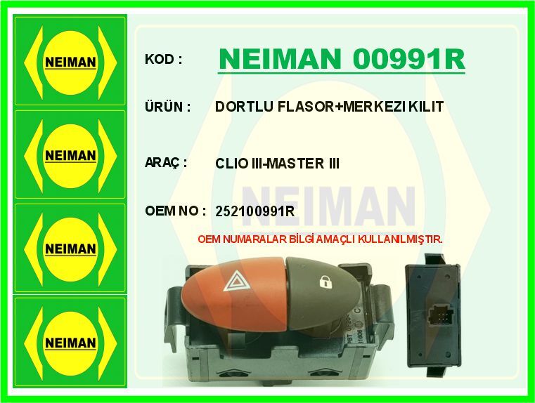 DORTLU FLASOR MERKEZI KILIT CLIO III-MASTER III
