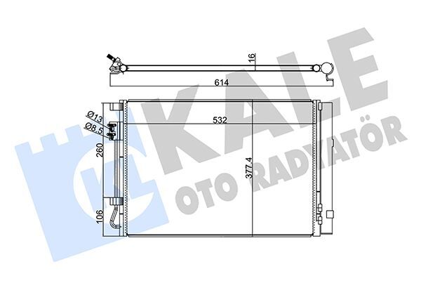 KLİMA KONDENSERİ ACCENT BLUE 1.4İ / KIA RIO III AL/AL 530x371x16  976061R000