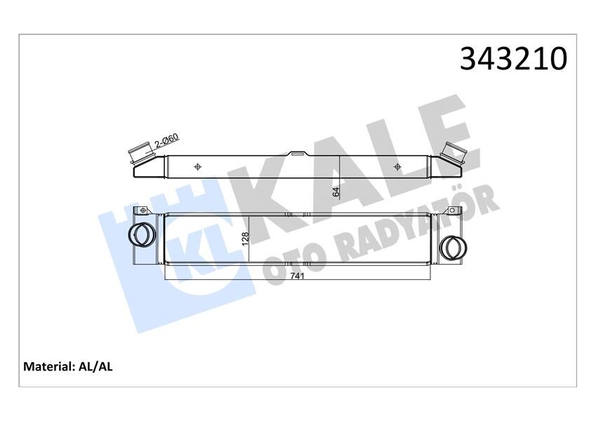 TURBO RADYATÖRÜ INTERCOOLER DUCATO-BOXER-JUMPER 2.2-2.3-3.0 D 06 > 740x127x50  1340763080-0384.K1