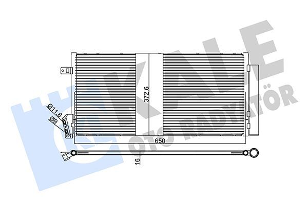 KLIMA RADYATORU MONDEO III 1.8 2.0 16V 2.0TDCI 00>07 UZUNLUK:650MM. GENİŞLİK: 373MM