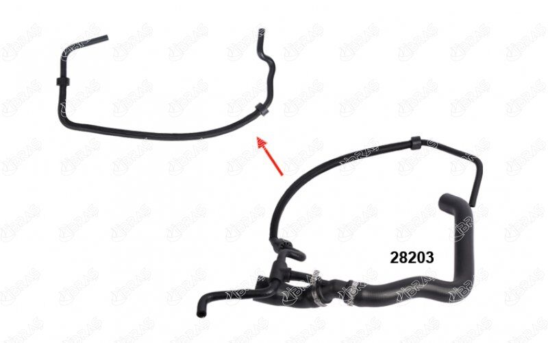 28203 RADYATÖR ÜST HORTUMUNUN -- İNCE UZUN HORTUMU -- VW LT35-VOLT 2.5 N171 - OEM 2D0122101A