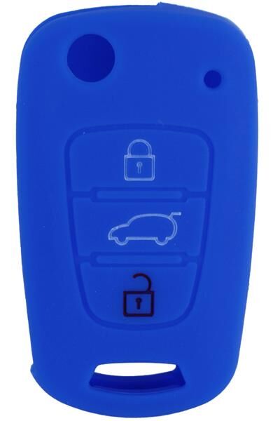 KONTAK ANAHTAR KUMANDA KORUYUCU KILIF SİLİKON MAVİ HYUNDAI ACCENT ERA-I20-I30-ELENTRA-TUCSON KIA RIO-CEED-PICANTO-SPORTAGE  HMA073-M