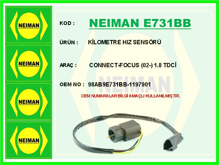 KİLOMETRE HIZ SENSÖRÜ CONNECT-FOCUS 02- 1.8 TDCİ