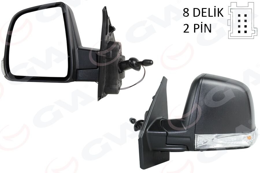 DIŞ DİKİZ AYNASI SOL FIAT DOBLO 11 > MEKANİK - DESENLİ - SİNYALLİ  735497882