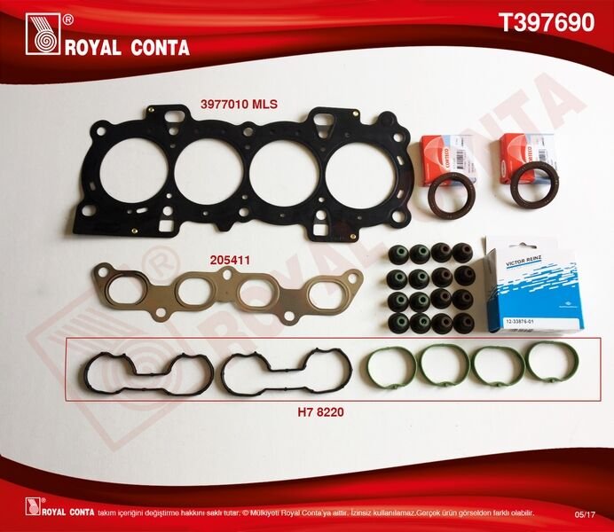 ÜST TAKIM CONTA REINZ KEÇELİ S LASTİKLİ SUBAP KAP.CONTASIZ FOCUS 98>04 FIESTA 1.6 16V ZETECH SE MOTOR  YS4G6014-YS4G6008