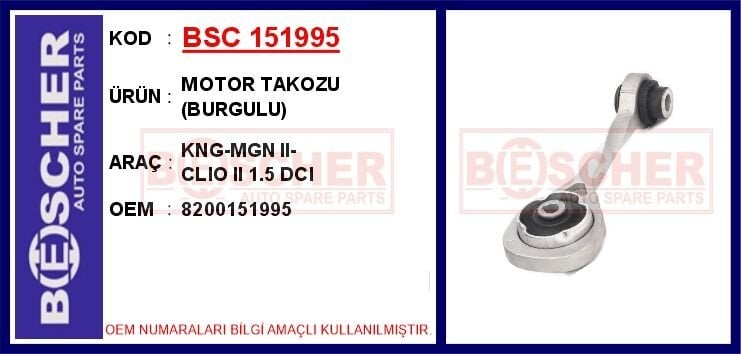 MOTOR TAKOZU BURGULU KNG-MGN II-CLIO II 1.5 DCI