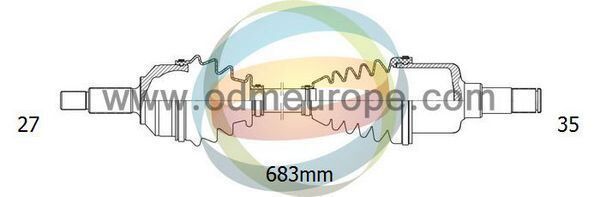 AKS SAĞ Mondeo Mk3 2.0 16v DOHC 2000-2008 AT A:27 C:683 B:35