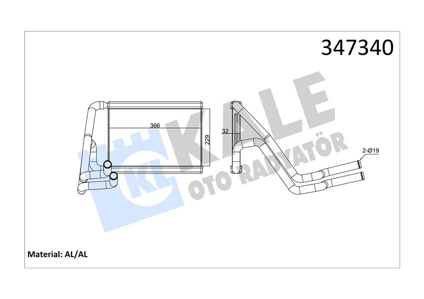 KALORİFER RADYATÖRÜ HYUNDAI İX35. TUCSON 1.6L G4FD GDİ 11-15 2.0L D4HA CRDİ 10-15 / KIA SPORTAGE 1.6 L G4FJ T-GDI 11-15 2.0L D4HA CRDİ 10-15 - ALEMİNYUM