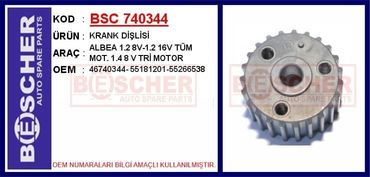 KRANK DİŞLİSİ ALBEA 1.2 8V-1.2 16V TÜM MOT. 1.4 8 V TRİ MOTOR