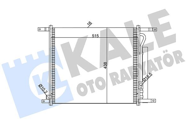 KLİMA RADYATÖRÜ KONDENSER CHEVROLET AVEO AL/AL 515x428x16