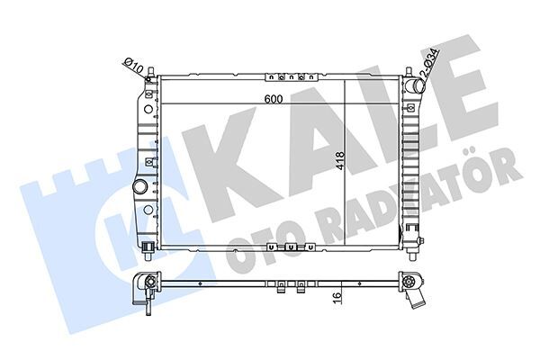 RADYATÖR CHEVROLET AVEO-KALOS AL/PL/BRZ 600x418x16  96444386-96817344-96536525