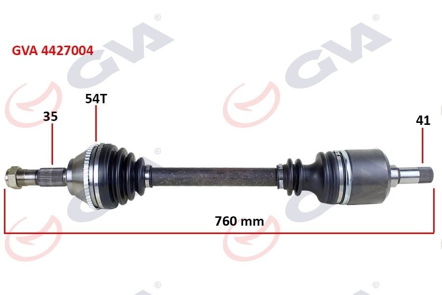 KOMPLE AKS SOL DUCATO-BOXER-JUMPER 2.5 D 94-02 18Q ABS Lİ 54DİŞ 762mm
