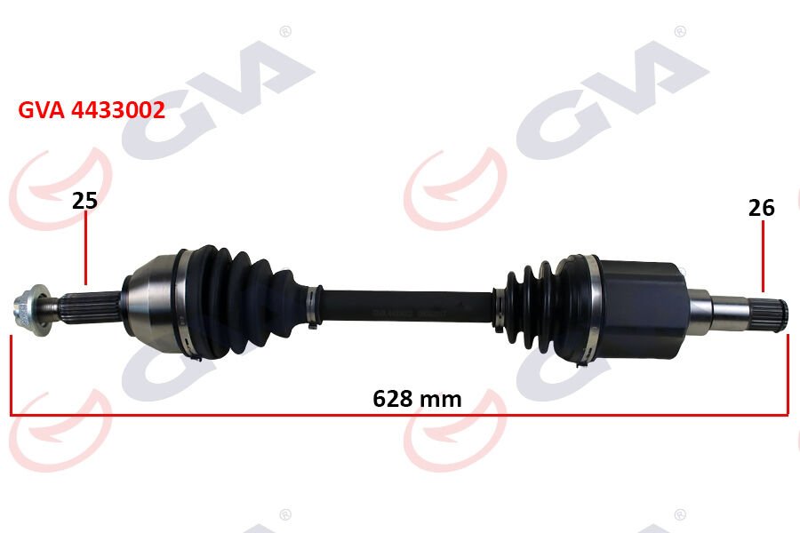 ON AKS KOMPLE SOL TRANSIT CONNECT 1.8 TDCI 02>14 75PS 628mm