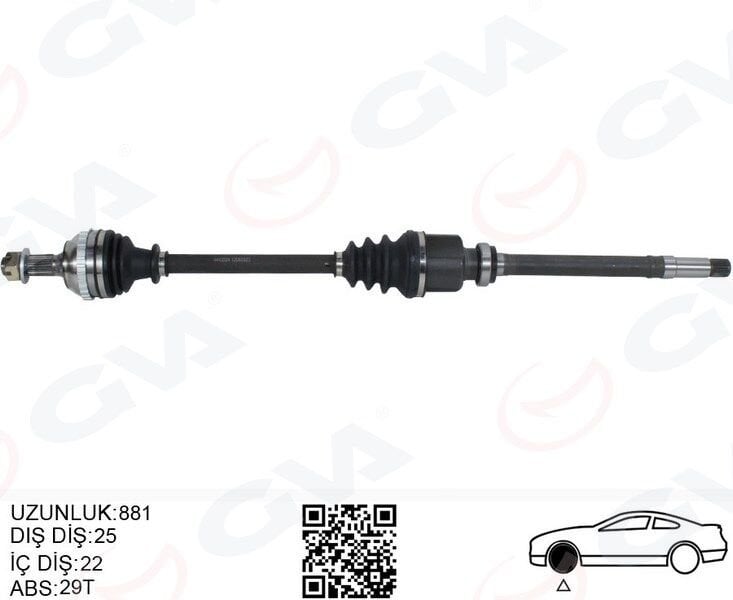 KOMPLE AKS SAG ON PEUGEOT 306 7B.N3.N5 1.6i M-T ABSLI 29 DIS 93-02