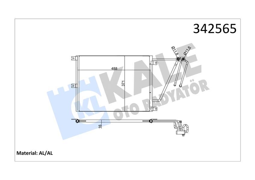 KLİMA KONDENSERİ OPEL VECTRA B ESTATE-HATCHBACK AL-AL  1850051-1850061-52479125