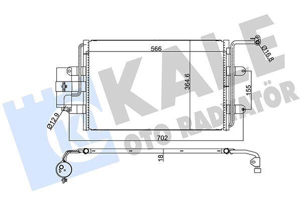 KLİMA KONDENSERİ BORA-GOLF IV-A3-OCTAVIA LEON-TOLEDO 1.4-1.6-1.8-1.9 AL/AL 588x360x18