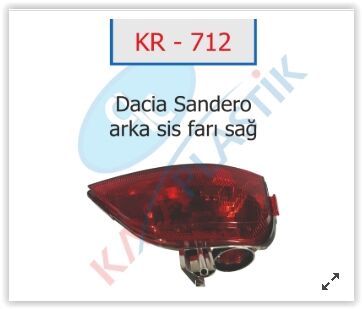 ARKA SİS FAR LAMBASI SAĞ SYMBOL-MGN 4-SANDERO JOY MODEL  265804720R