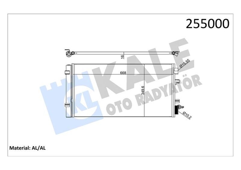 KLİMA RADYATÖRÜ KONDENSER RENAULT FLUENCE 09> MEGANE III 09> SCENIC III 09> 1.2TCe 1.5dCi 1.6 1.9dCi 2.0
