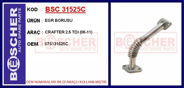 EGR BORUSU CRAFTER 2.5 TDI 06-11