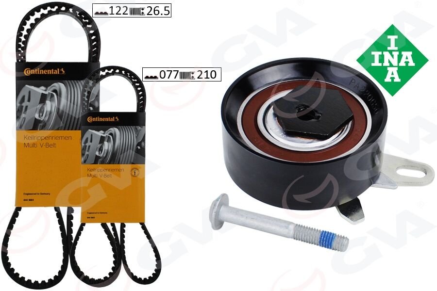 TRİGER SETİ 122x26.5-077x210 TRANSPORTER T4 2.4D 90-03 AJA K065323XS 2 KAYIŞ 1 GERGİ