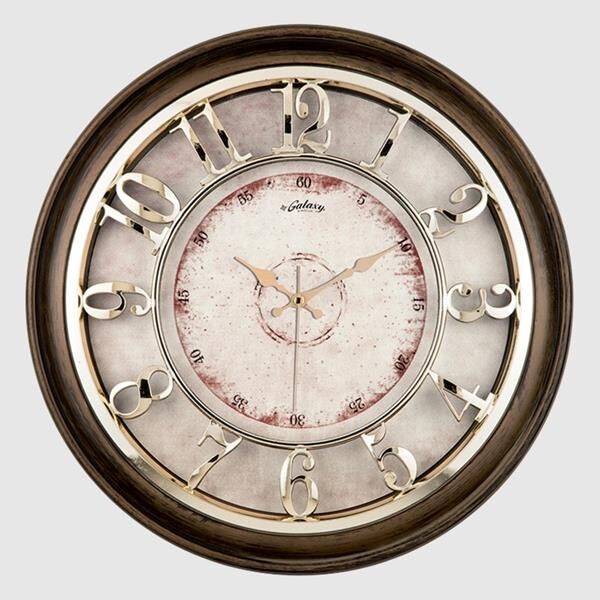 M-1965-VA DUVAR SAATİ KAHVERENGİ ÇERÇEVELİ İÇİ KREM 45CM KABARTMA RAKAMLI SELEFON KORUMALI AMERİKAN BRİSTOL KADRAN METALİK AKREP/YELKOVAN/SANİYE AKAR SANİYELİ MEKANİZMA AKRİLİK BOYA MİNERAL C  SAAT M-1965-K