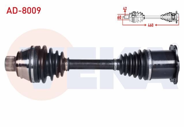 AKS SOL SAG ON AUDI A4 (8K2,B8) 2.0 TDI A-T UZUNLUK 460mm 2007-2015