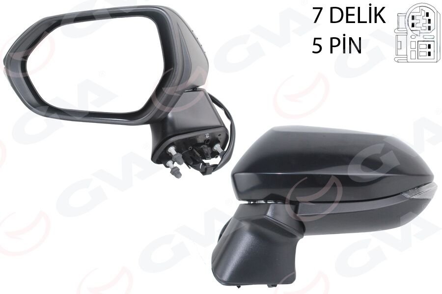 DIŞ DİKİZ AYNASI SOL ELEKTİKLİ SİNYALLİ KONV SİYAH 5 PİN Lİ TOYOTA COROLLA 19-  8794002924